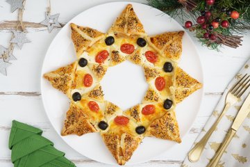 Receta Estrella de Navidad de hojaldre