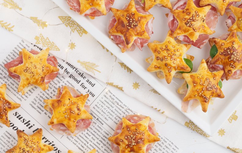 Receta de estrellas de hojaldre rellenas
