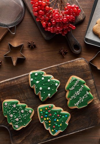 Receta Galletas glaseadas en forma de árbol de Navidad