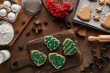 Receta Galletas glaseadas en forma de árbol de Navidad