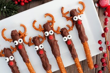 Receta Grissini de chocolate de Navidad