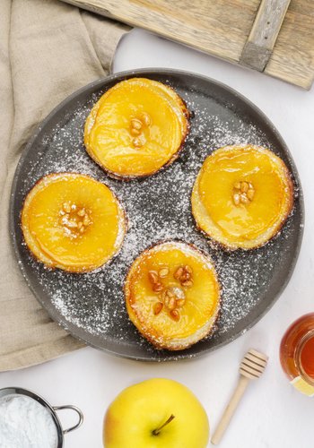 Receta Hojaldres de manzana invertidos con miel