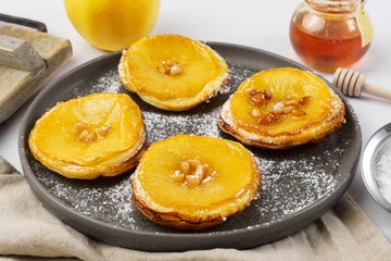 Receta Hojaldres de manzana invertidos con miel