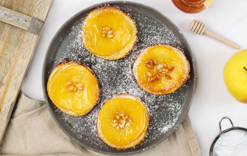 Receta de hojaldres de manzana con miel