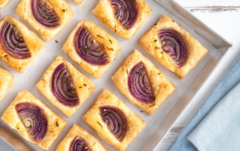 Receta de hojaldritos de cebolla