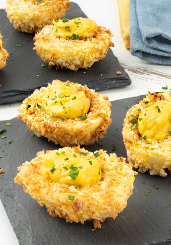 Receta Huevos rellenos en freidora de aire