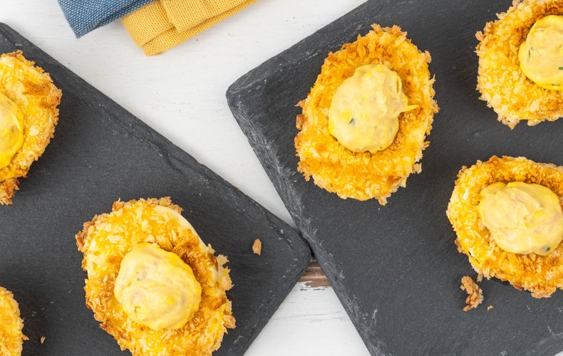Receta de huevos rellenos en freidora de aire 17