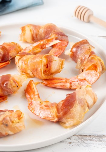 Receta Langostinos envueltos en panceta