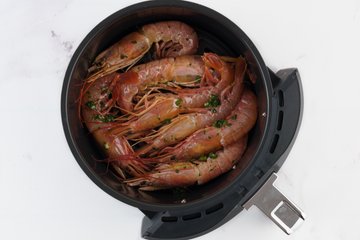 Receta de langostinos en freidora de aire 3