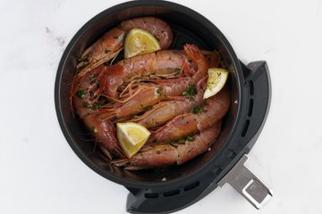 Receta de langostinos en freidora de aire 4