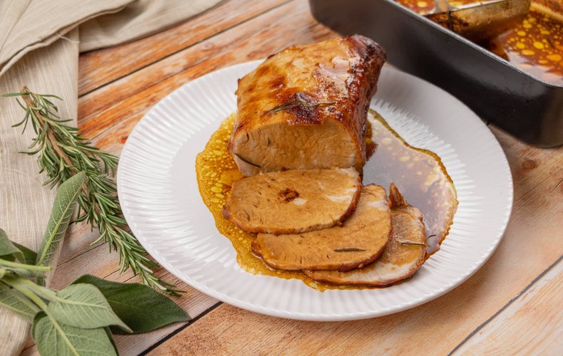 Lomo de cerdo asado al horno