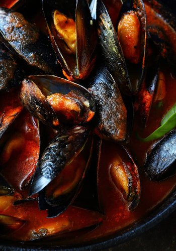 Receta Mejillones con tomate