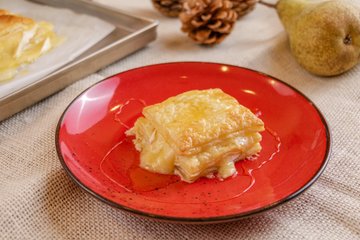 Receta Milhojas de brie y peras