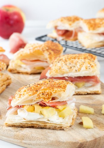 Receta Milhojas de speck, manzana y ricotta