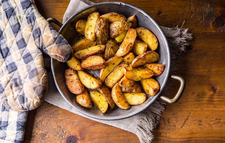 Receta de las patatas crujientes en sartén