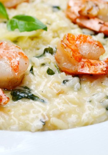 Receta Risotto de regaliz y gambas