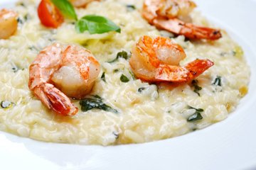 Receta Risotto de regaliz y gambas