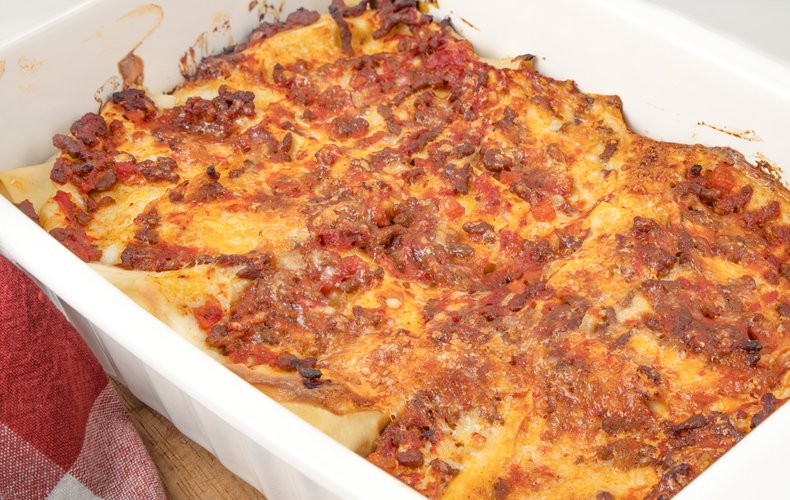 Receta de saquitos de lasaña al horno