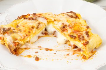 Receta Saquitos de lasaña al horno