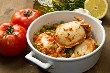 Receta Sepia con guisantes