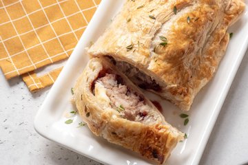 Receta Strudel salado de salchicha y arándanos rojos