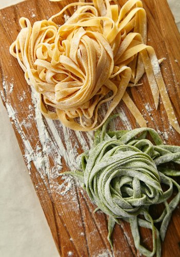 Receta Tagliatelle paja y heno caseras