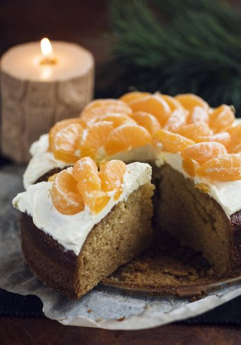 Receta Tarta de almendras y mandarinas