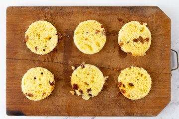 Receta de tostas de panettone y salmón: preparación 2