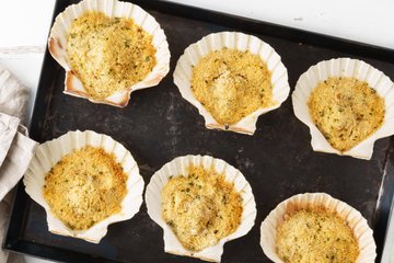Receta Vieiras gratinadas