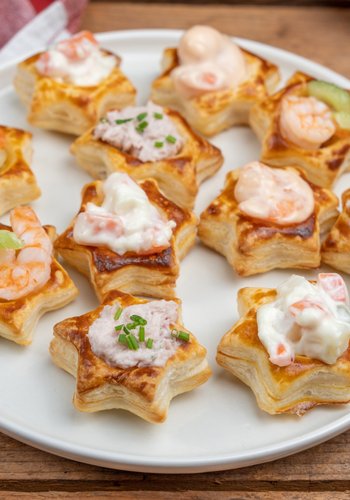 Receta Volovanes estrella de Navidad