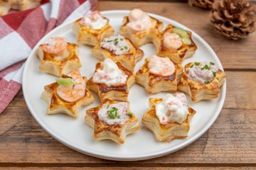 Receta Volovanes estrella de Navidad