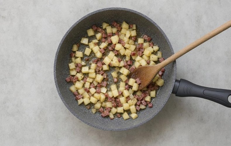 Risotto de manzana y speck: paso 3