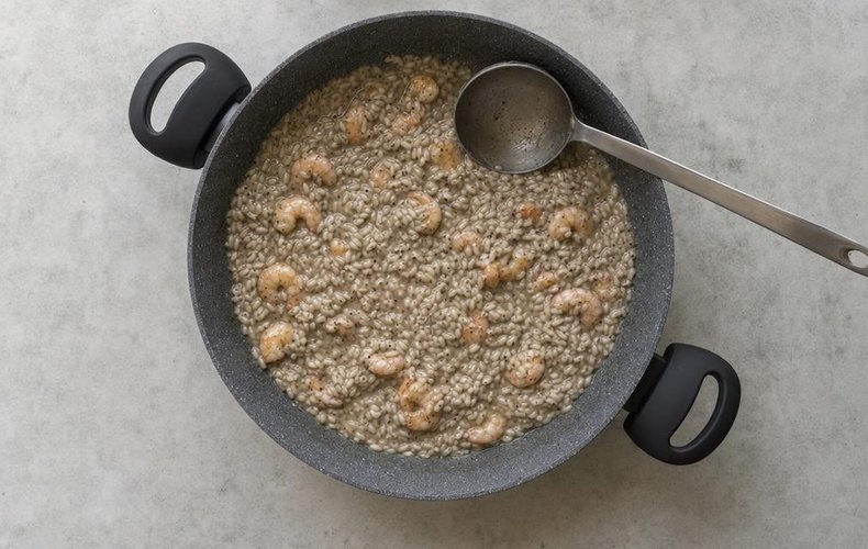 Risotto de regaliz y gambas: paso 3