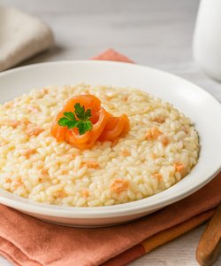 Receta Risotto de salmón ahumado