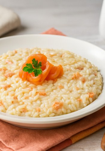 Receta Risotto de salmón ahumado