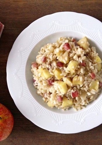 Receta Risotto de manzana y speck