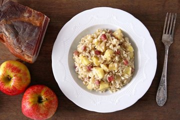 Receta Risotto de manzana y speck