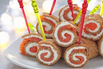 Receta Rollitos de salmón y queso