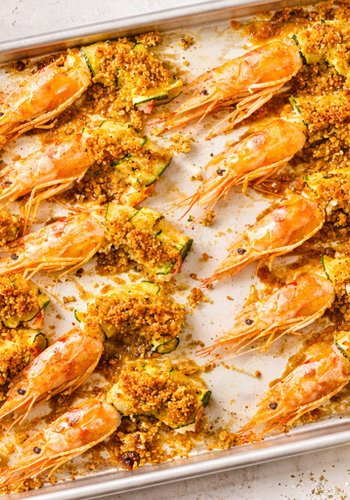 Receta Rollitos de calabacín con gambas