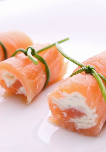 Receta Rollitos de salmón y robiola