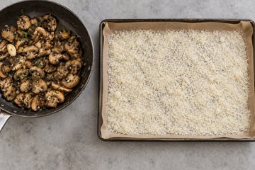 Rollo de patata, champiñones y scamorza: paso 3