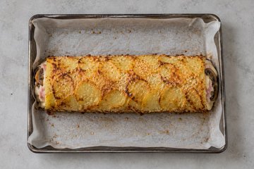 Rollo de patata, champiñones y scamorza: paso 7