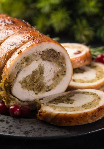 Receta Rollo de pavo asado relleno