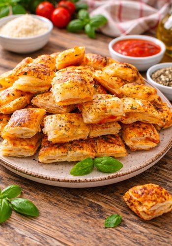 Receta Saladitos de hojaldre a la pizzaiola rapidísimos