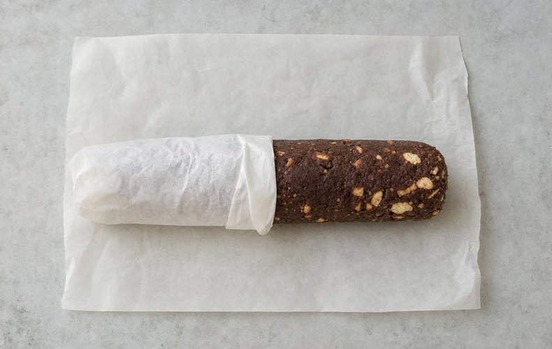 Salami de castañas: paso 8