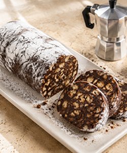 Receta Salami de galletas al café