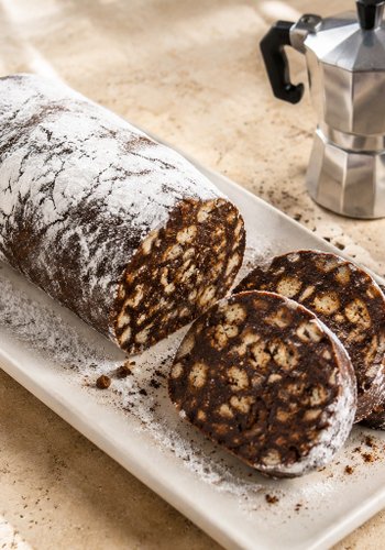 Receta Salami de galletas al café