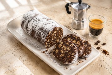 Receta Salami de galletas al café