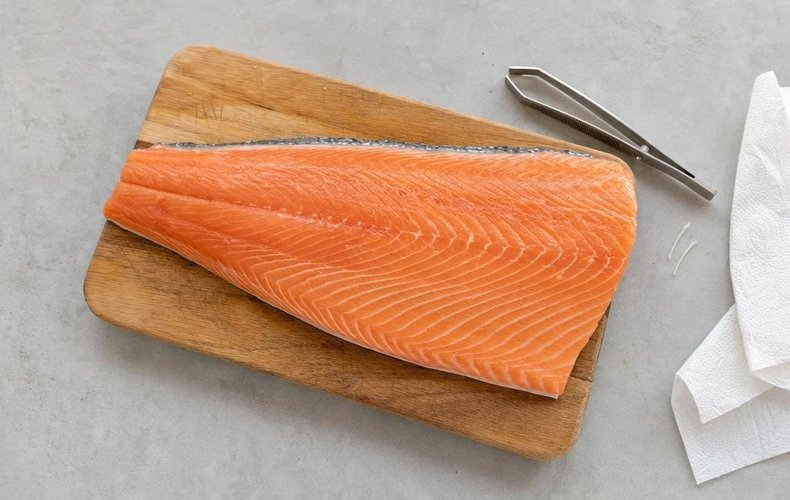 Salmón al horno: paso 1