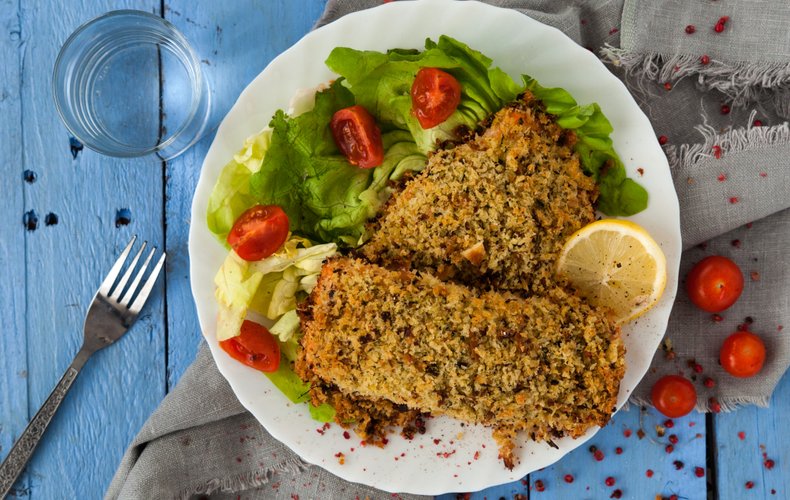 Receta de salmón en costra